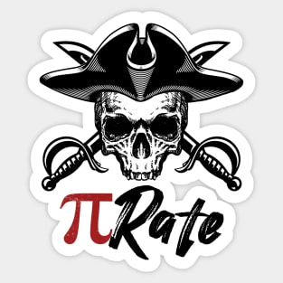 Pi rate Pi Shirt for international Pi Day Sticker